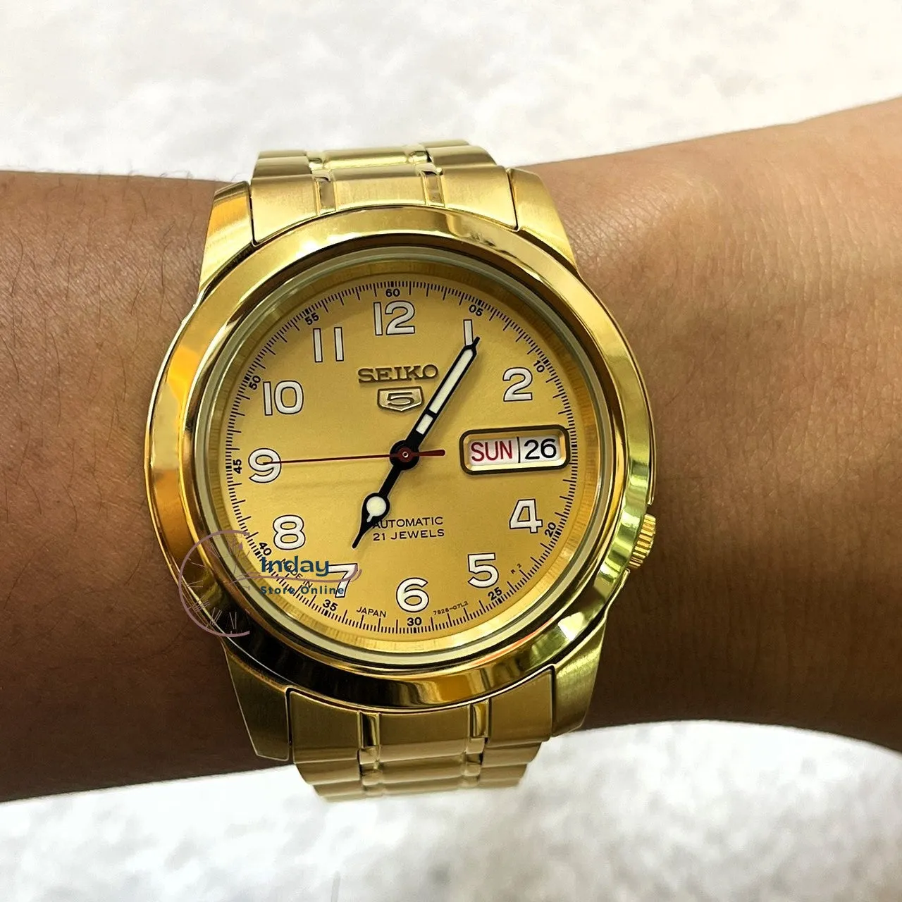 Seiko Automatic Men's Watch SNKK38J1 Stainless Steel Luminous Hands and Markers