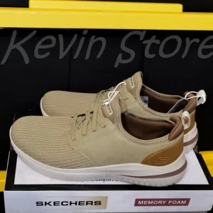 Skechers Men's Delson  Slip On Sneaker Taupe