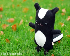 Skunk stuffed animal - Handmade Skunk plush toy - Flash the Skunk