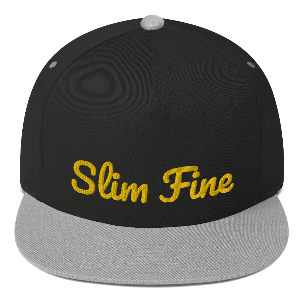 Slim Fine Flat Bill Cap