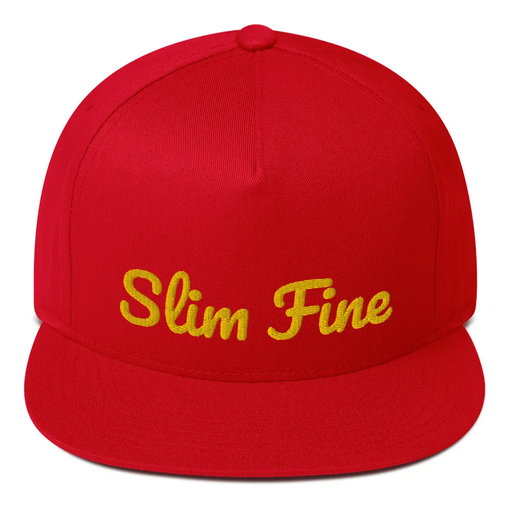 Slim Fine Flat Bill Cap