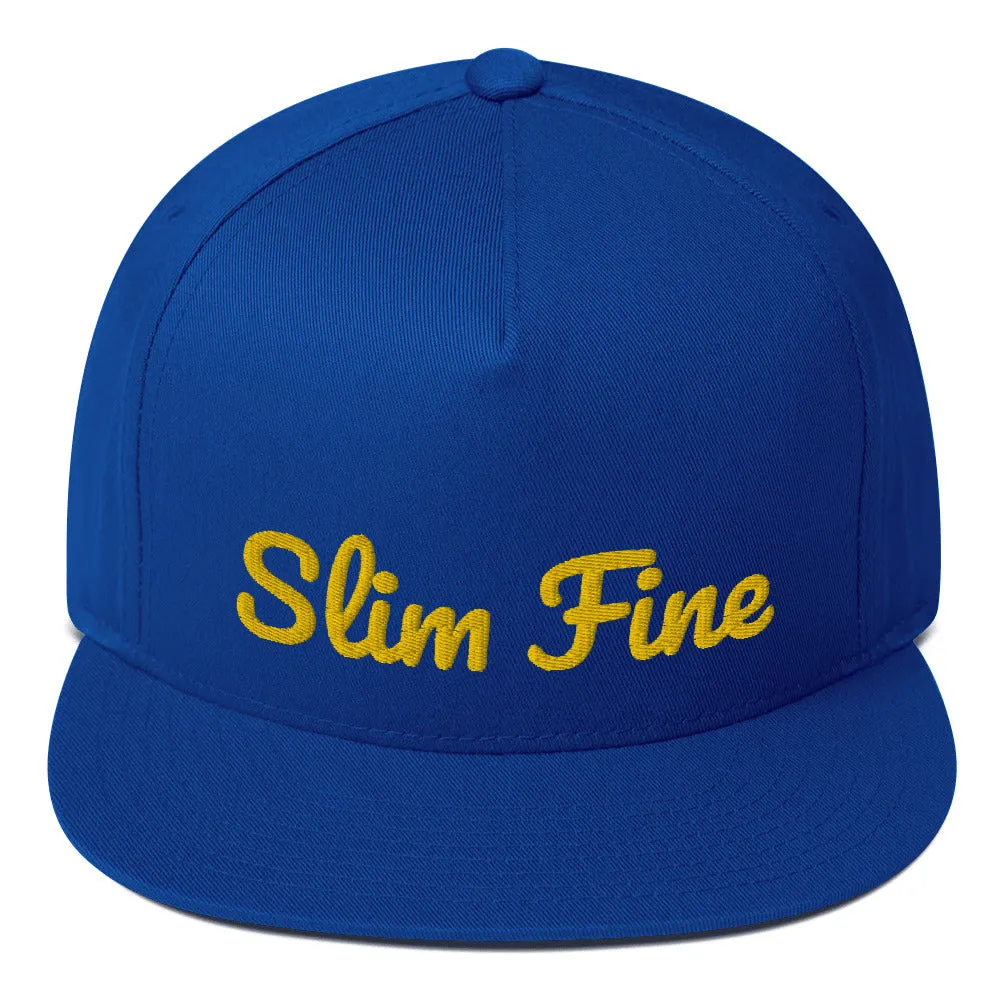 Slim Fine Flat Bill Cap