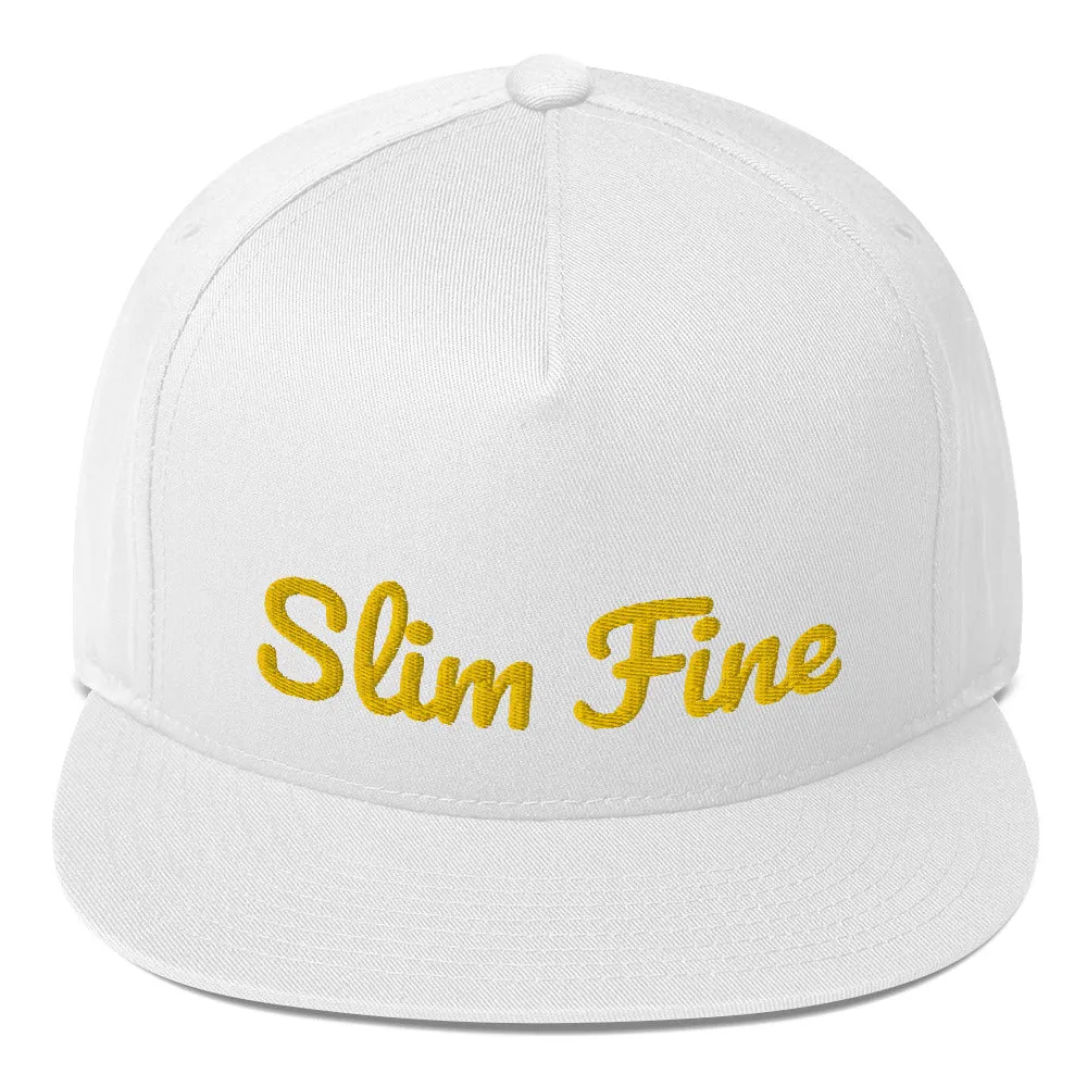 Slim Fine Flat Bill Cap