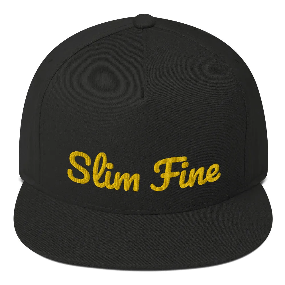Slim Fine Flat Bill Cap