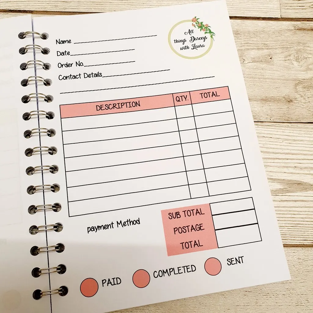 SMALL BUSINESS LOGO A5 ORDER BOOK