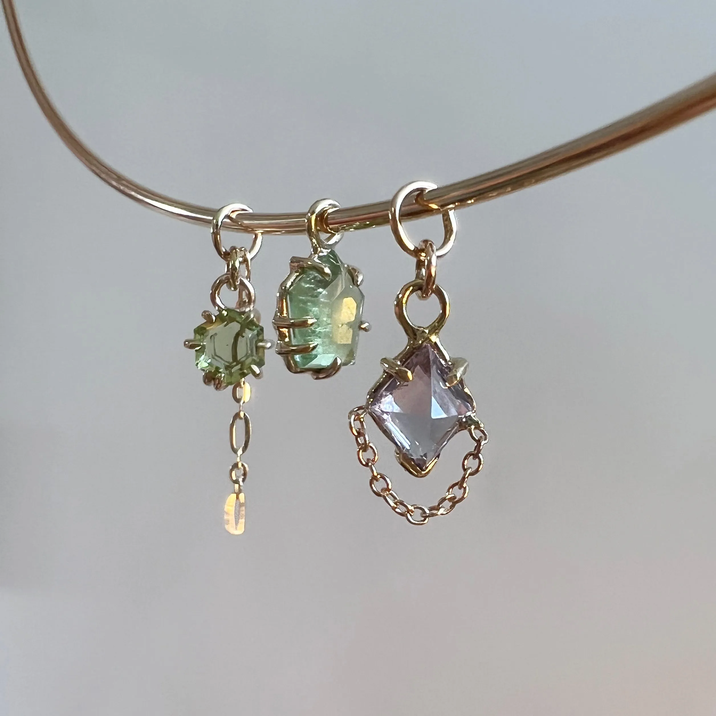 Spinel Ear Charm with Chain