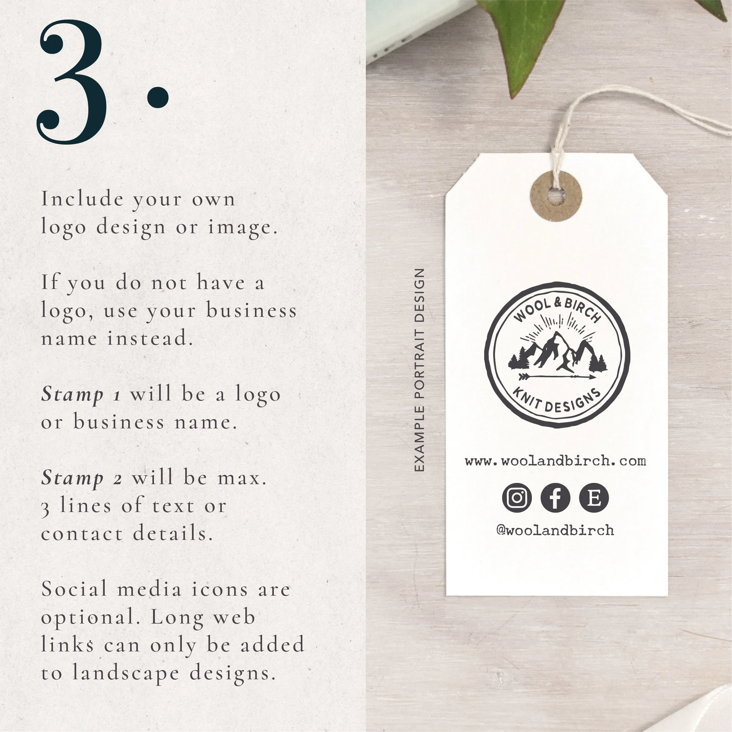 Split Business Card Stamp Set