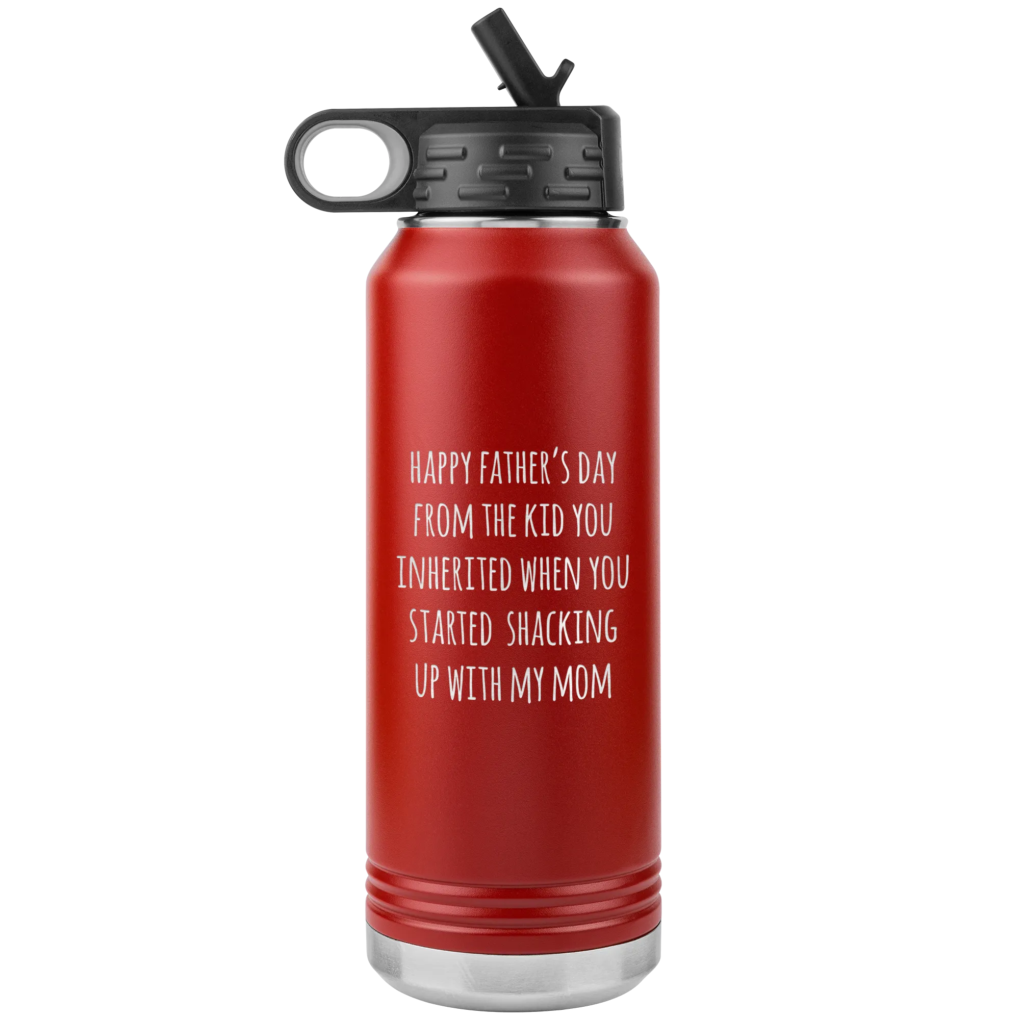 Stepdad Gifts Happy Father's Day From the Kid You Inherited Water Bottle Insulated Tumbler 32oz BPA Free