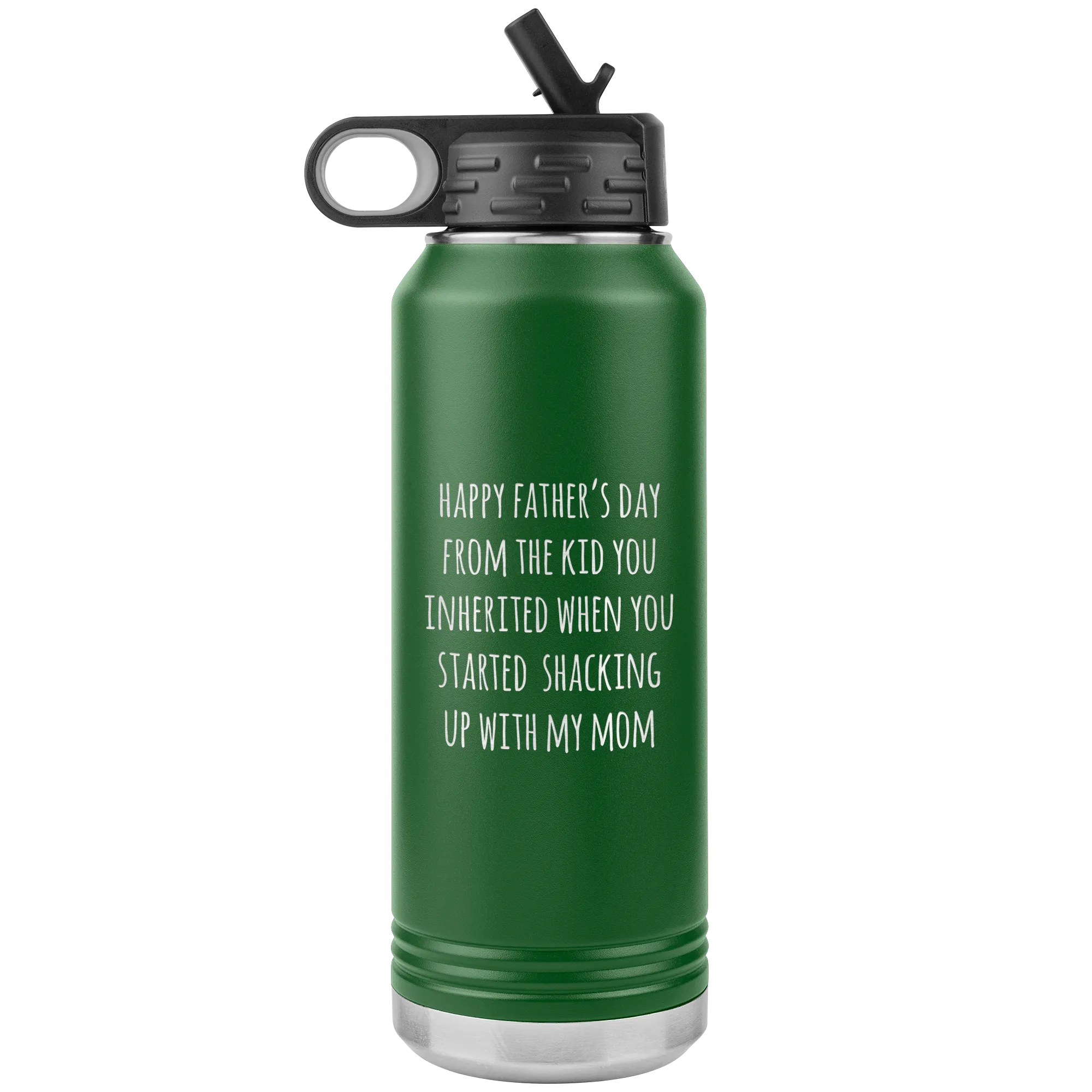 Stepdad Gifts Happy Father's Day From the Kid You Inherited Water Bottle Insulated Tumbler 32oz BPA Free