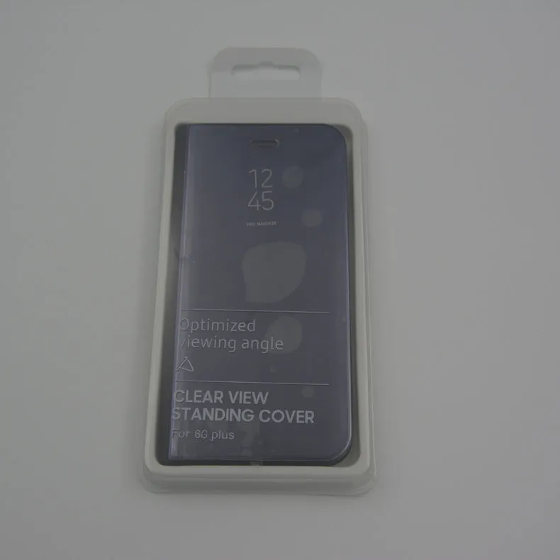 Stereo Smart Artificial Leather Phone Case Cover Mirror Flip Cover Protection Case for XSmax 8plus Silver_iPhone7plus/8plus