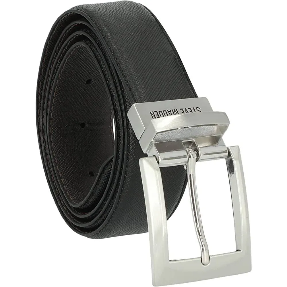Steve Madden Men's Dress Casual Every Day Leather Belt | Multiple Colors