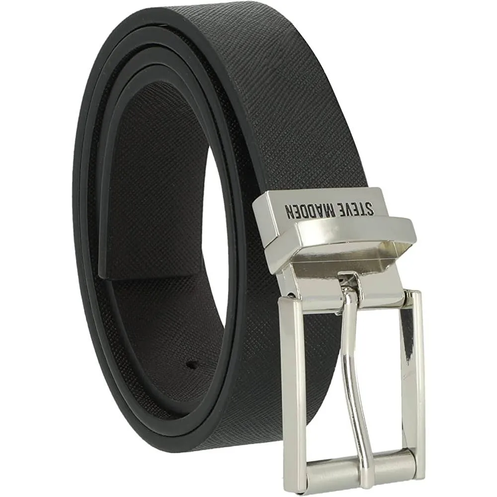 Steve Madden Men's Dress Casual Every Day Leather Belt | Multiple Colors