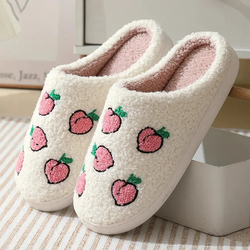 Strawberry Winter Cotton Slippers