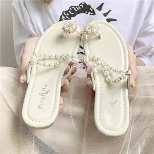 Summer New Style Korean Pearl Slipper