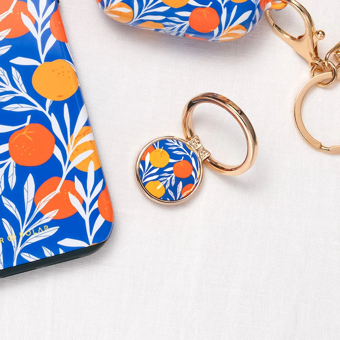 Summer Tangerine | Custom Phone Ring Holder  (Non-MagSafe)