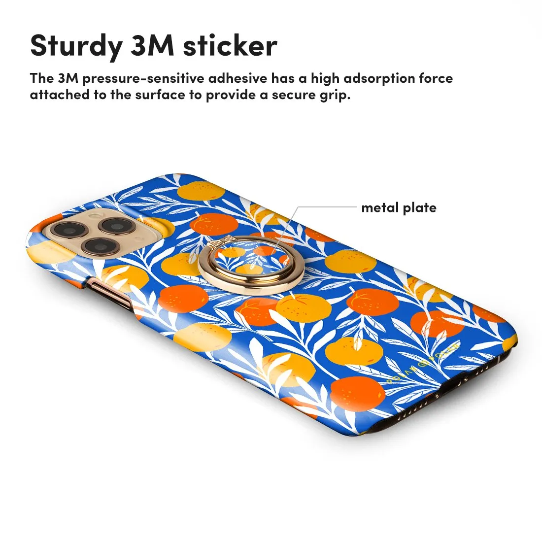 Summer Tangerine | Custom Phone Ring Holder  (Non-MagSafe)