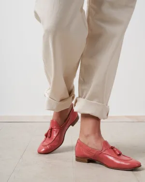 tassel loafer - coral