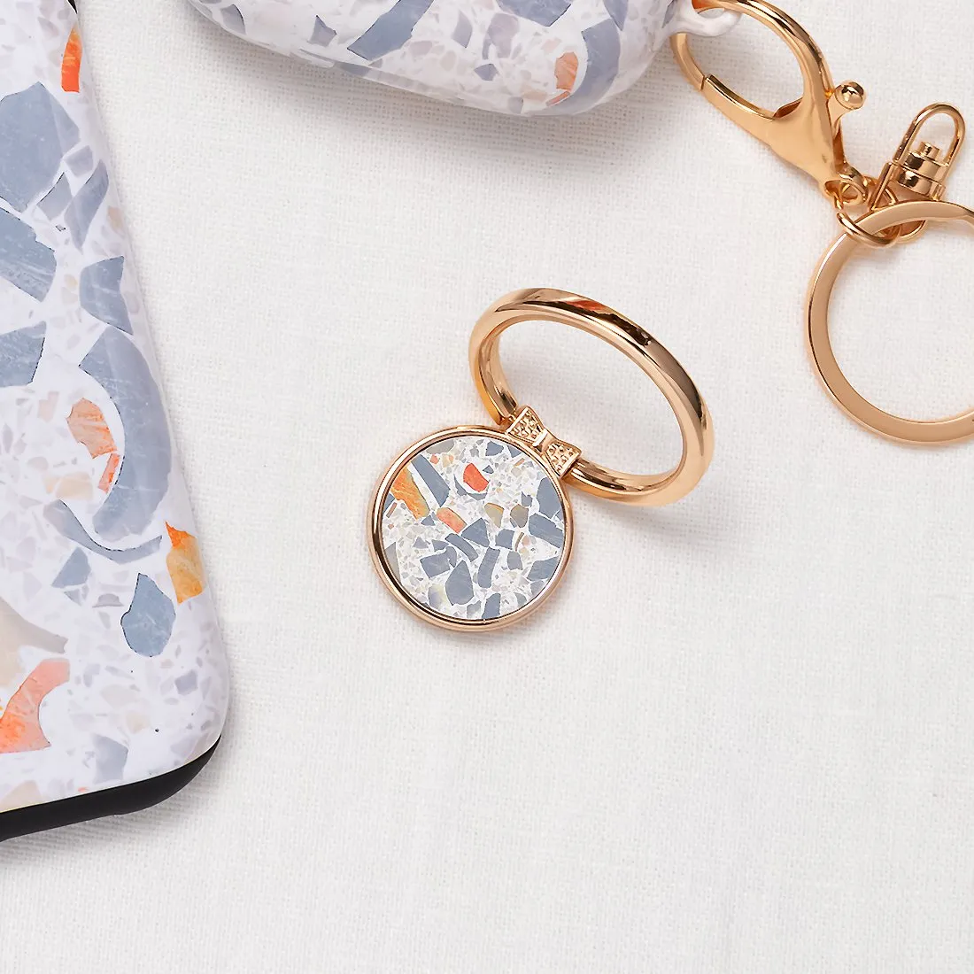 Terrazzo Grey | Custom Phone Ring Holder  (Non-MagSafe)
