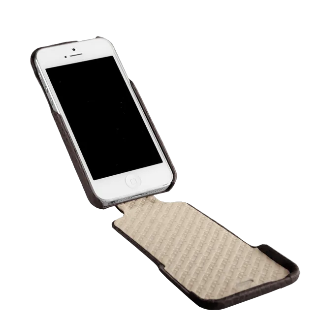 Top Flip - Premium Leather iPhone Case for iPhone SE (2016)