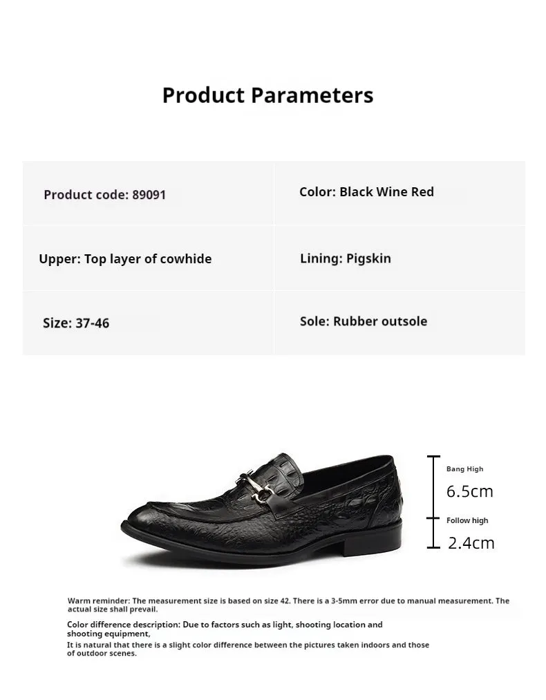 Top Layer Cowhide Men's Leather Shoes Men's Shoes Business Casual Men's Leather Shoes89091