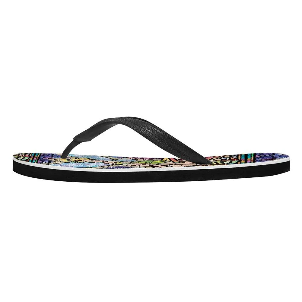 Tropical Turtles Flip Flops