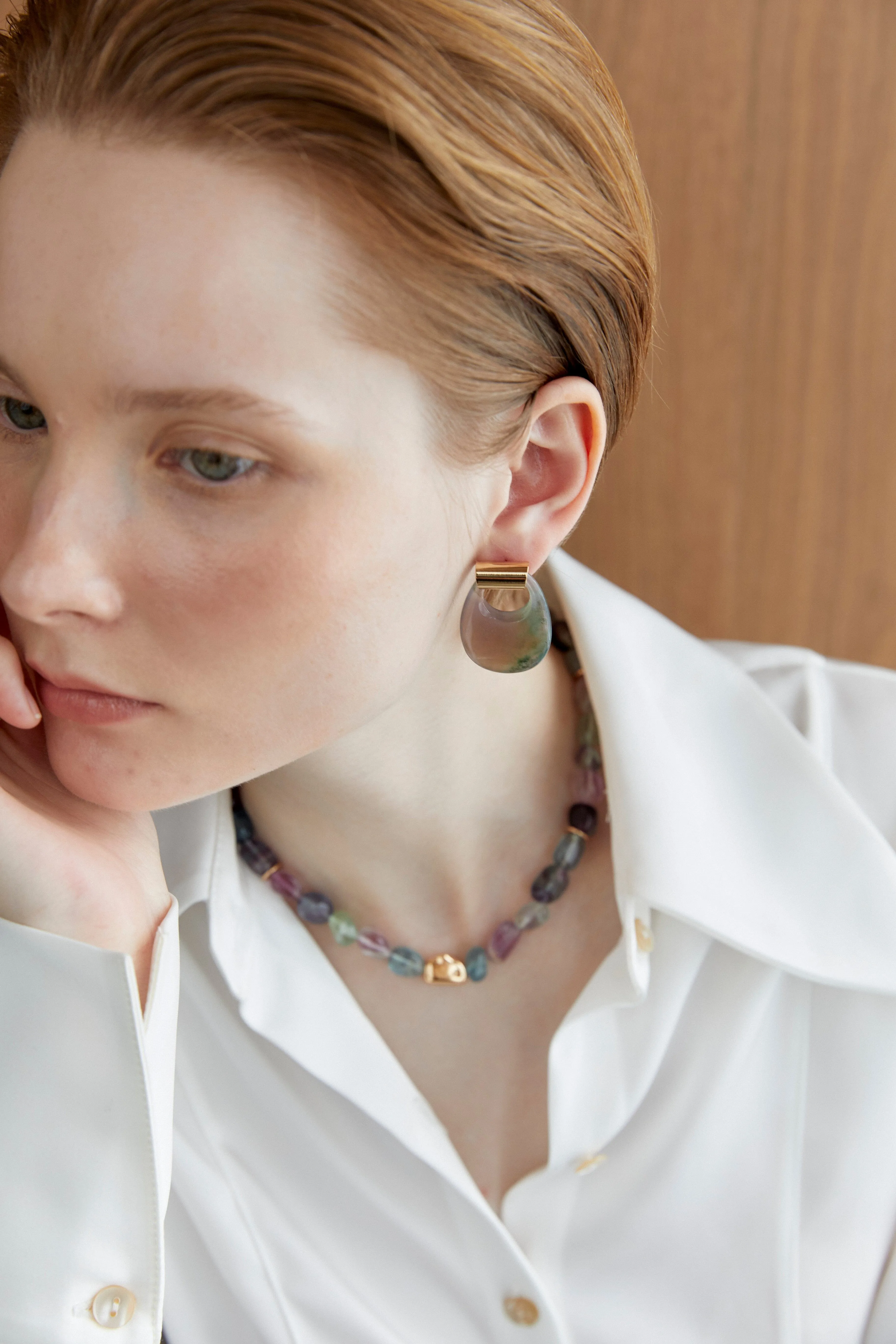 Unakite Geometrical Earrings