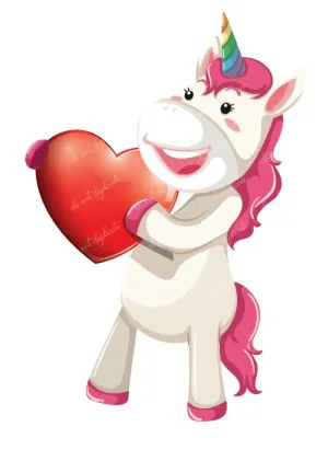 Unicorn with heart Heat Transfer