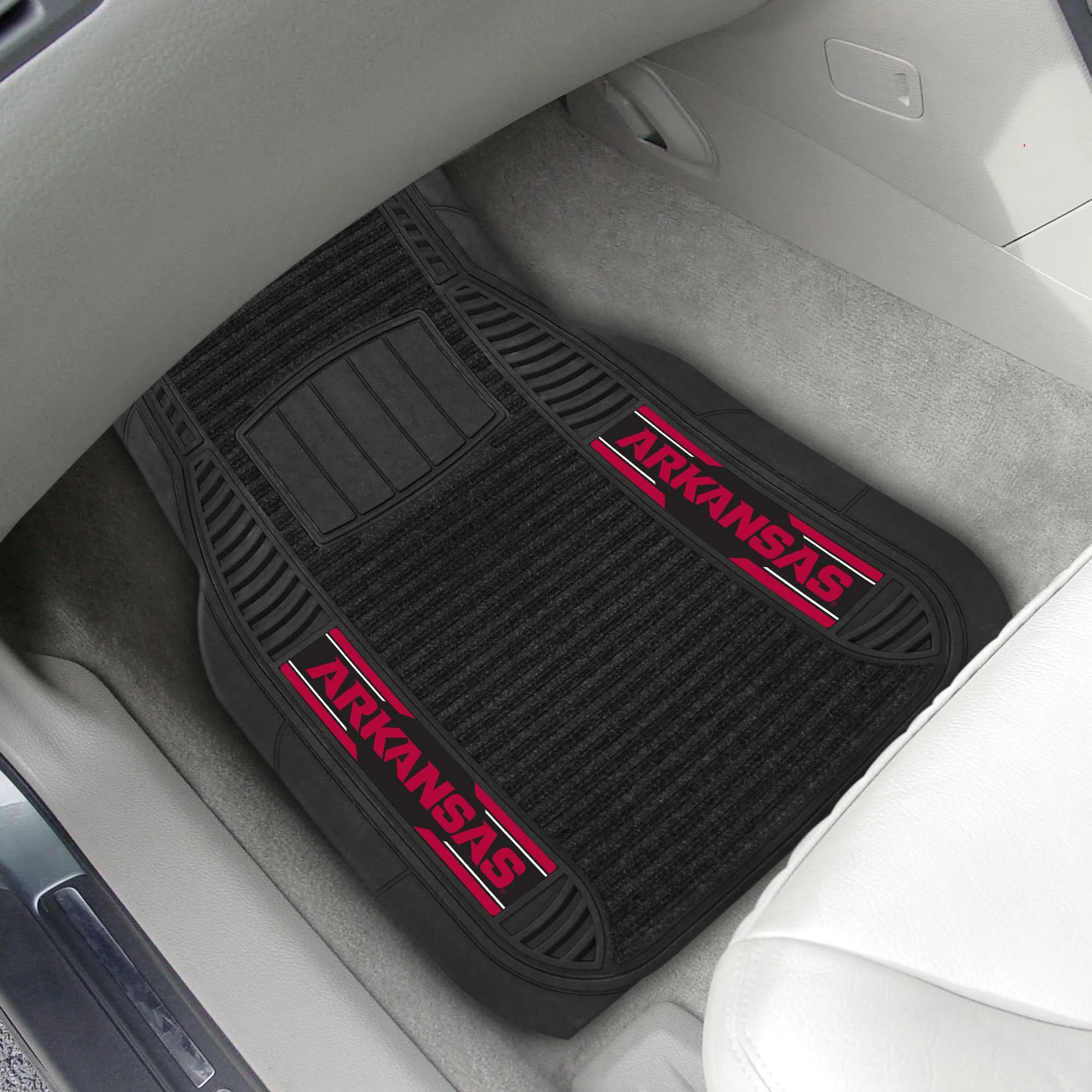 University of Arkansas 2-pc Deluxe Car Mat Set