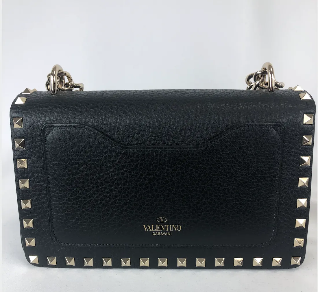 Valentino Garavani Rockstud Small Shoulder Bag in Black