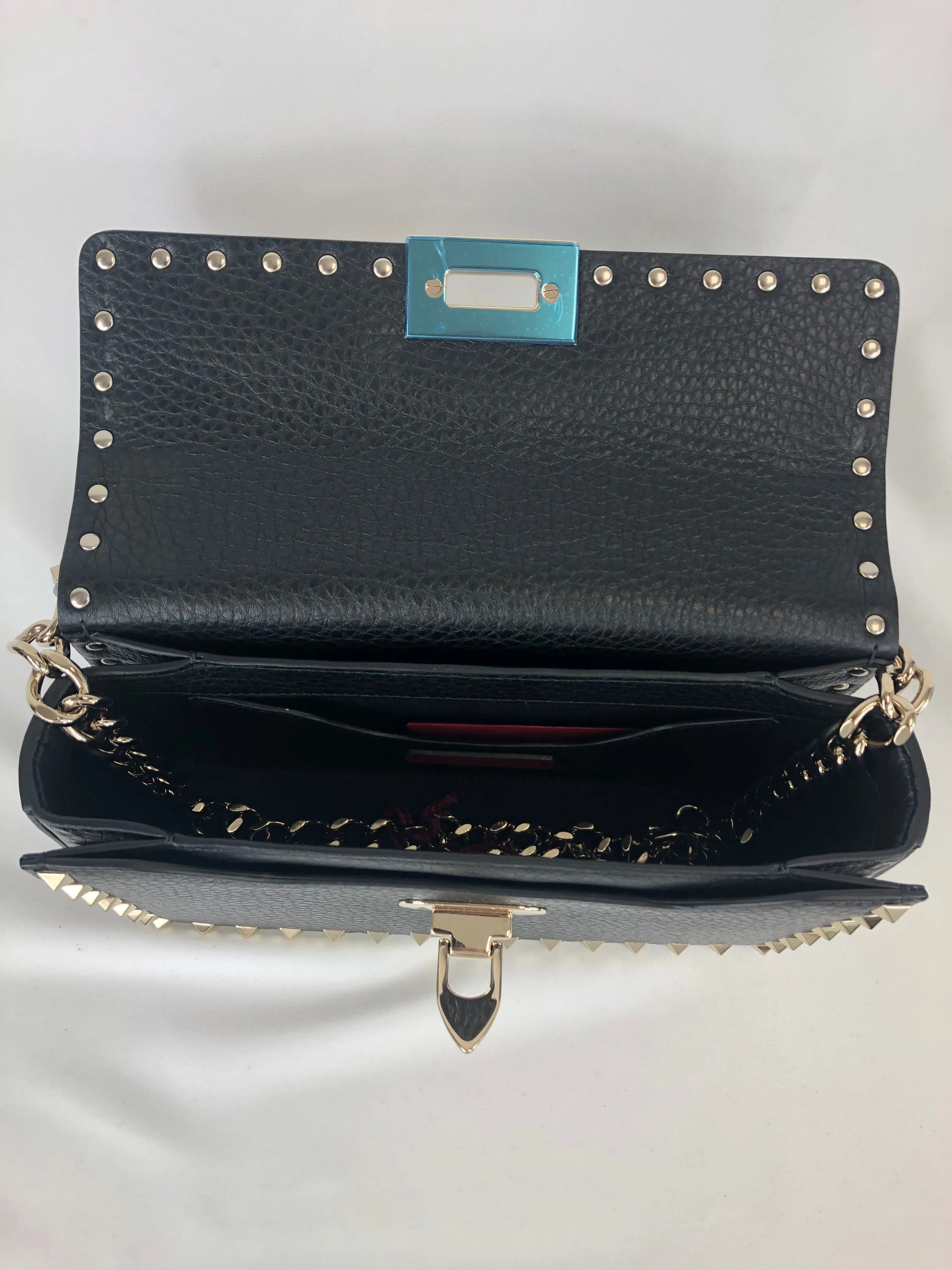 Valentino Garavani Rockstud Small Shoulder Bag in Black