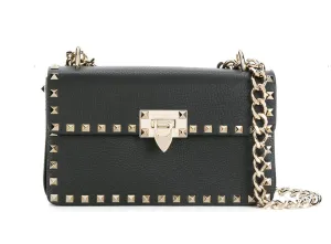 Valentino Garavani Rockstud Small Shoulder Bag in Black