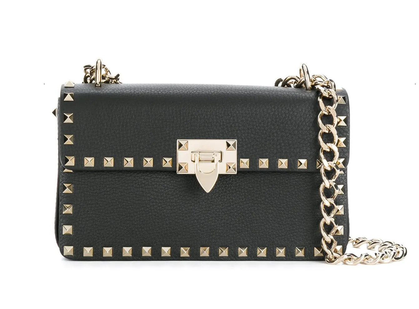 Valentino Garavani Rockstud Small Shoulder Bag in Black
