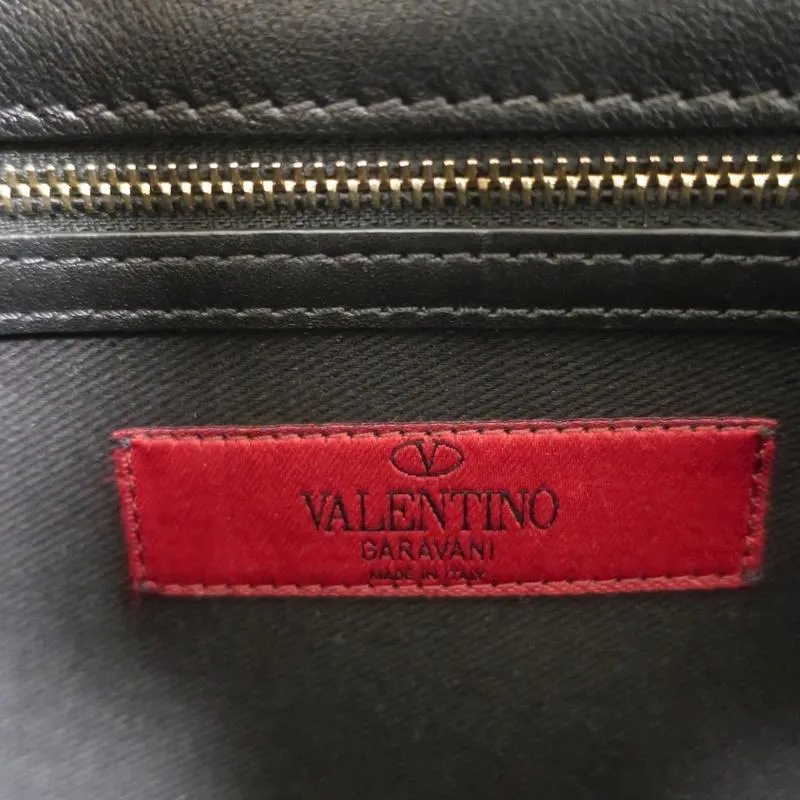 Valentino Rockstud Flap Shoulder Bag Black Leather
