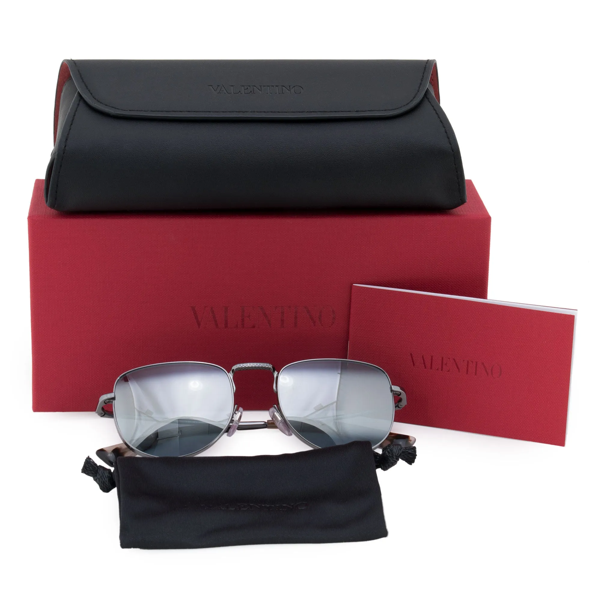 Valentino Square Sunglasses VA2012 30057C 49 Blue to Gray Gradient Lenses
