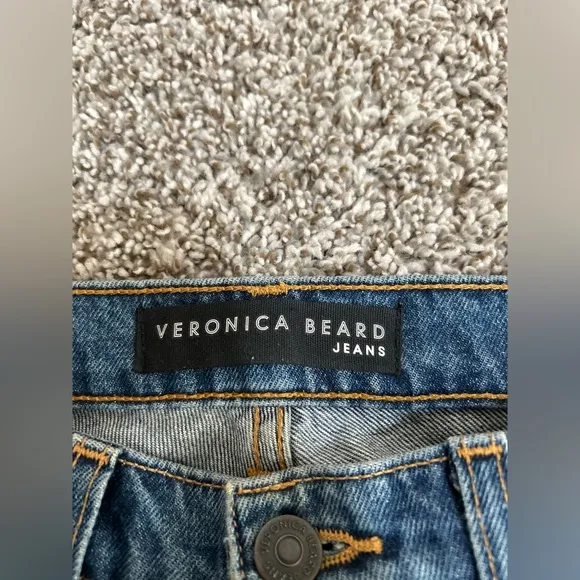 Veronica Beard Ines 10.75&quot; Girlfriend Lace Up High Rise Jeans Size 27 Cropped