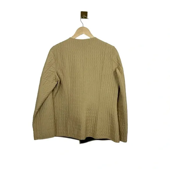VINTAGE Sigrid Olsen Silk Quilted Open Jacket in Yellow Size M