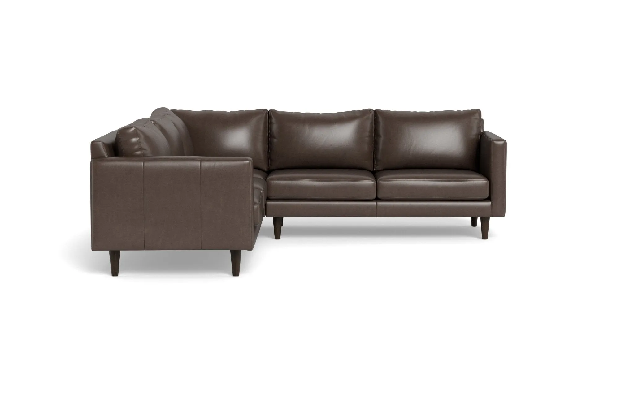 Wallace 102" Leather Untufted Corner Sectional