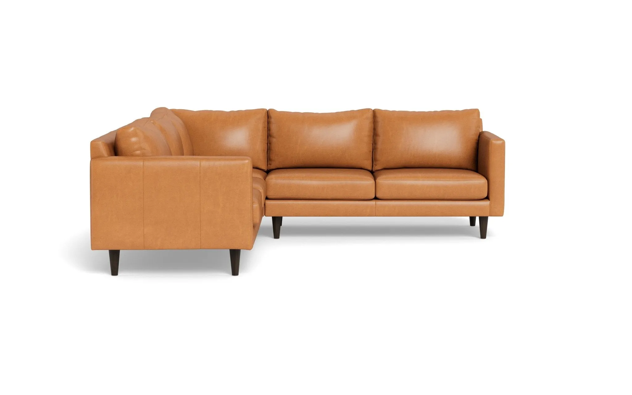 Wallace 102" Leather Untufted Corner Sectional