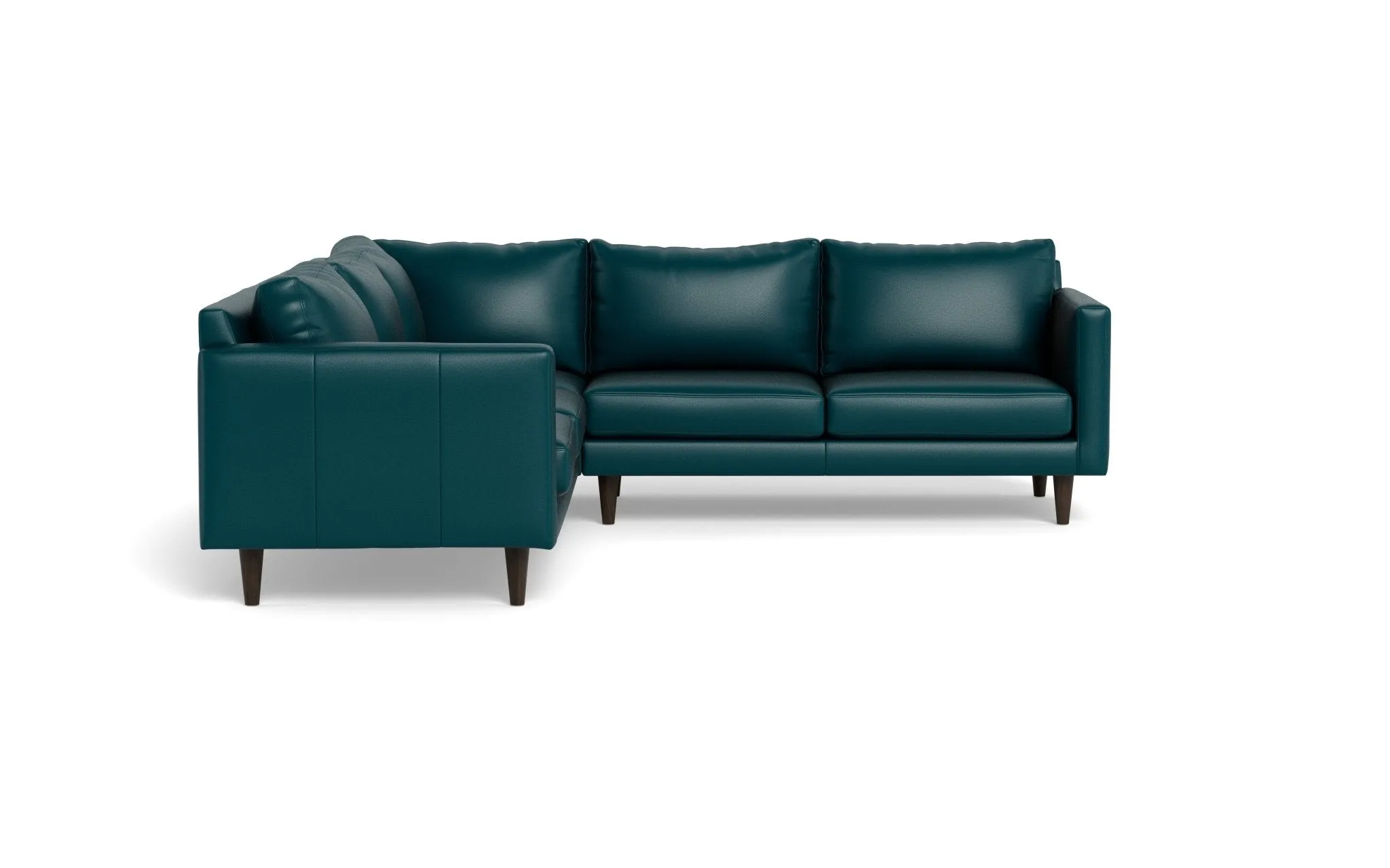 Wallace 102" Leather Untufted Corner Sectional