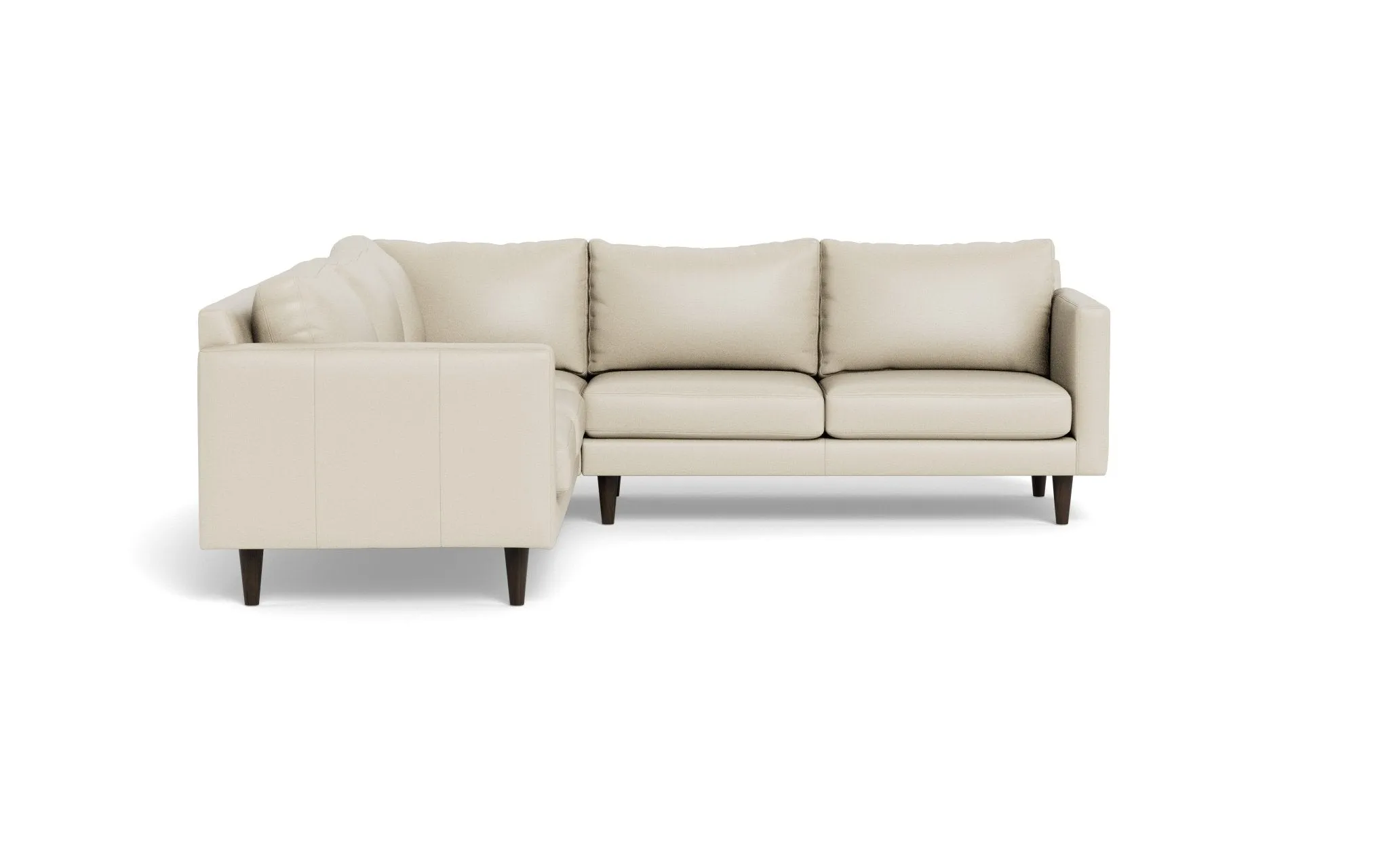 Wallace 102" Leather Untufted Corner Sectional