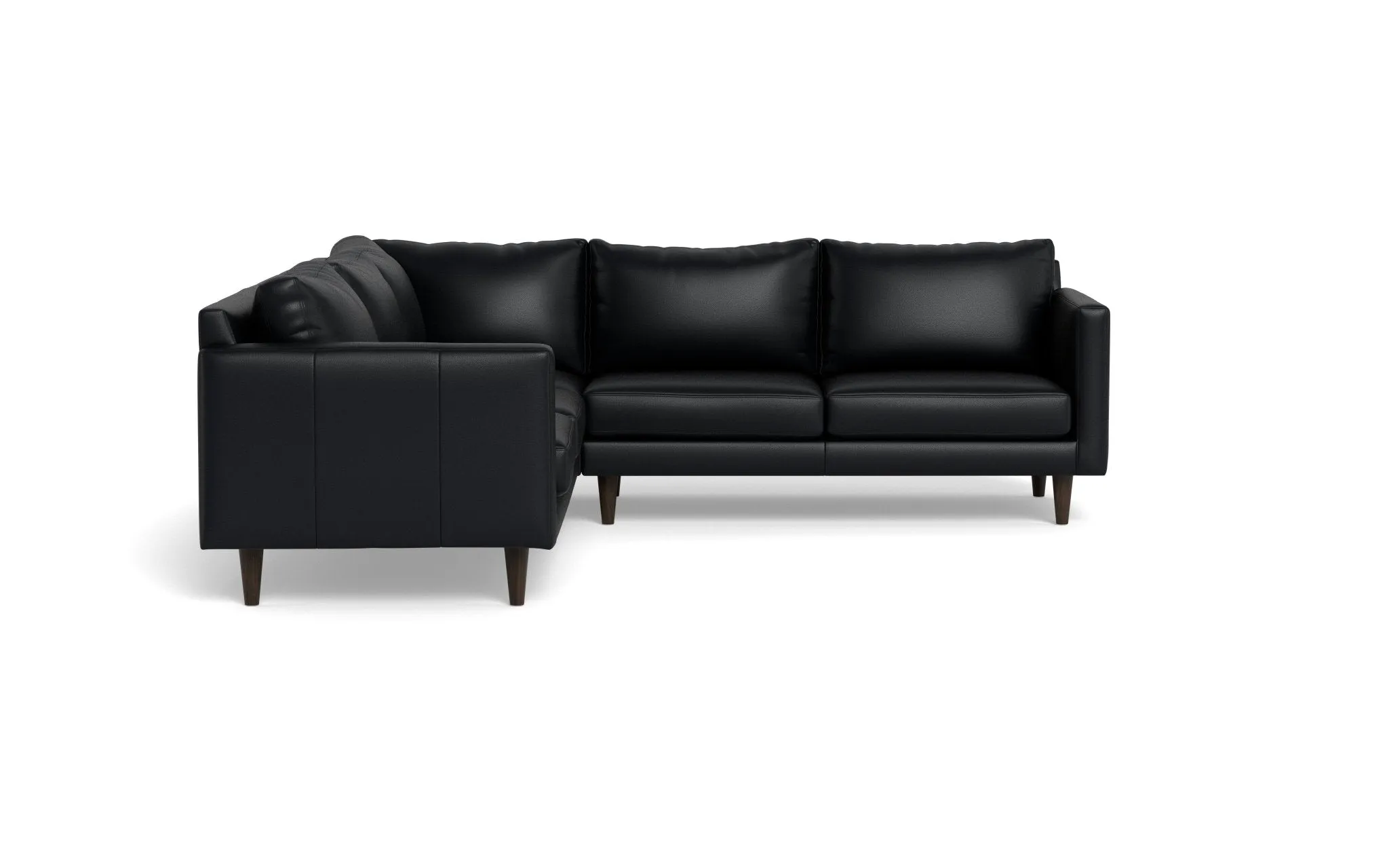 Wallace 102" Leather Untufted Corner Sectional