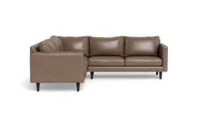Wallace 102" Leather Untufted Corner Sectional