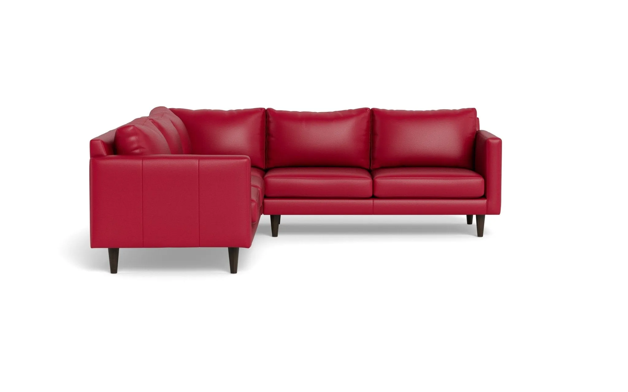 Wallace 102" Leather Untufted Corner Sectional