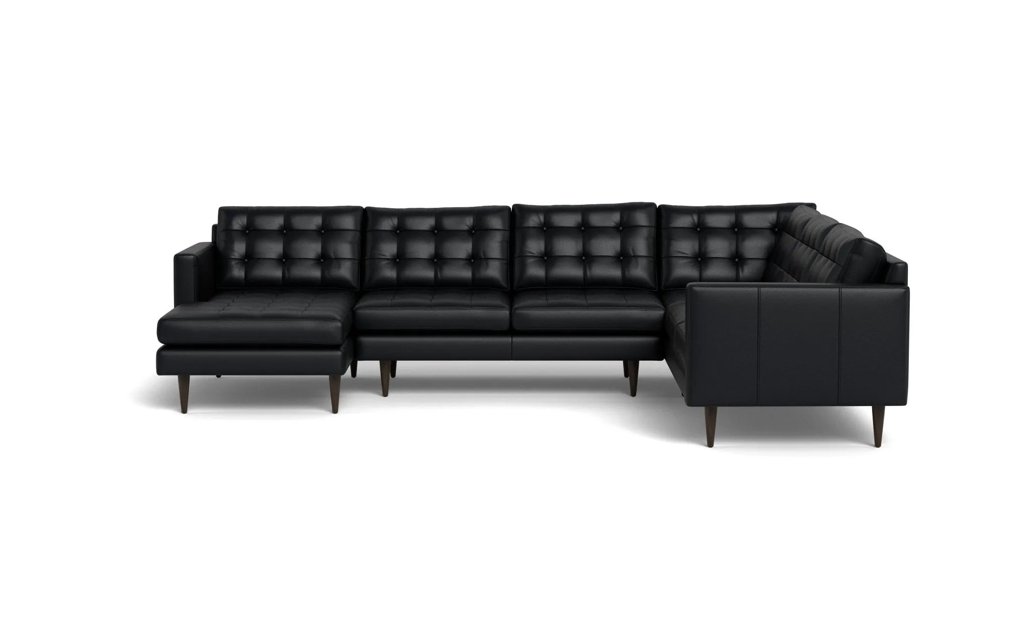 Wallace 131" Leather Corner Sectionals w. Left Chaise