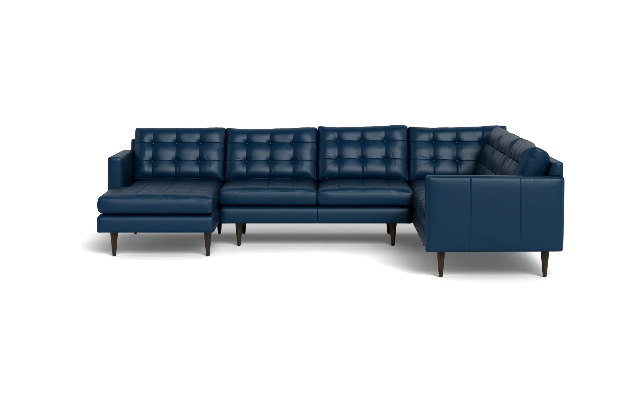 Wallace 131" Leather Corner Sectionals w. Left Chaise