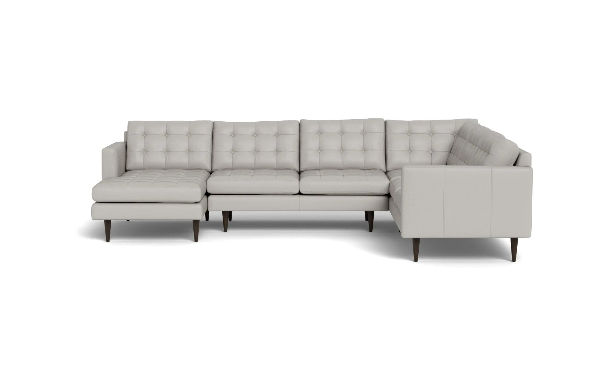 Wallace 131" Leather Corner Sectionals w. Left Chaise