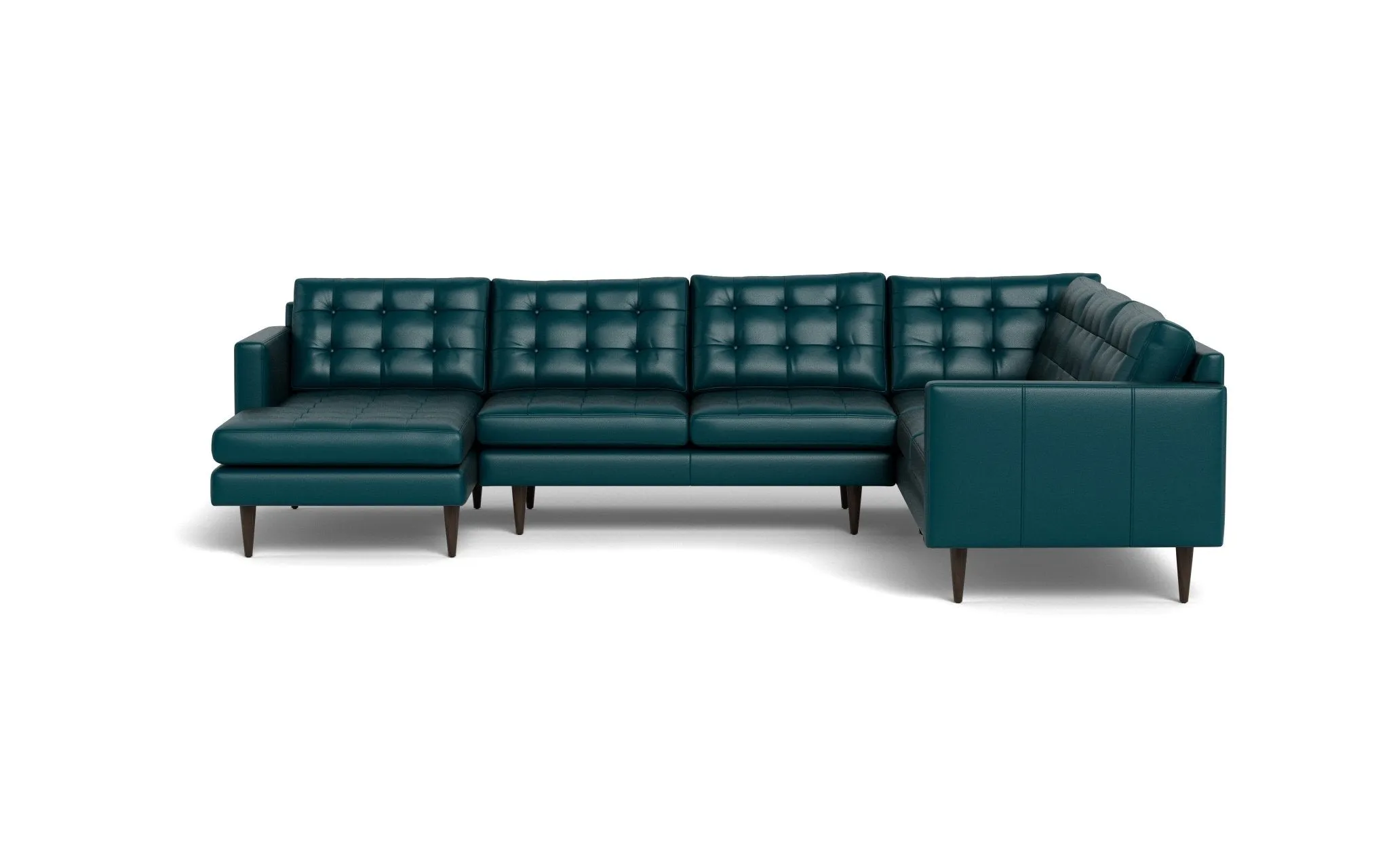 Wallace 131" Leather Corner Sectionals w. Left Chaise