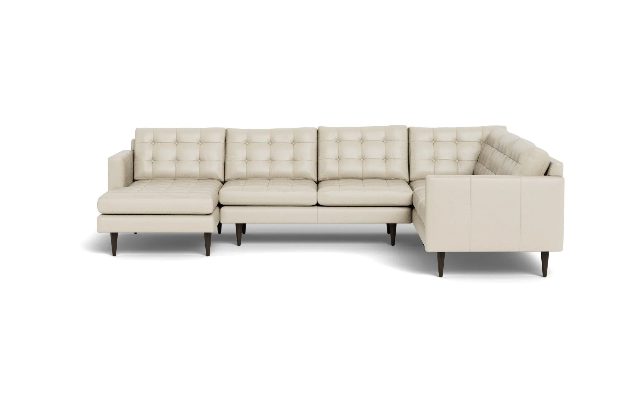 Wallace 131" Leather Corner Sectionals w. Left Chaise