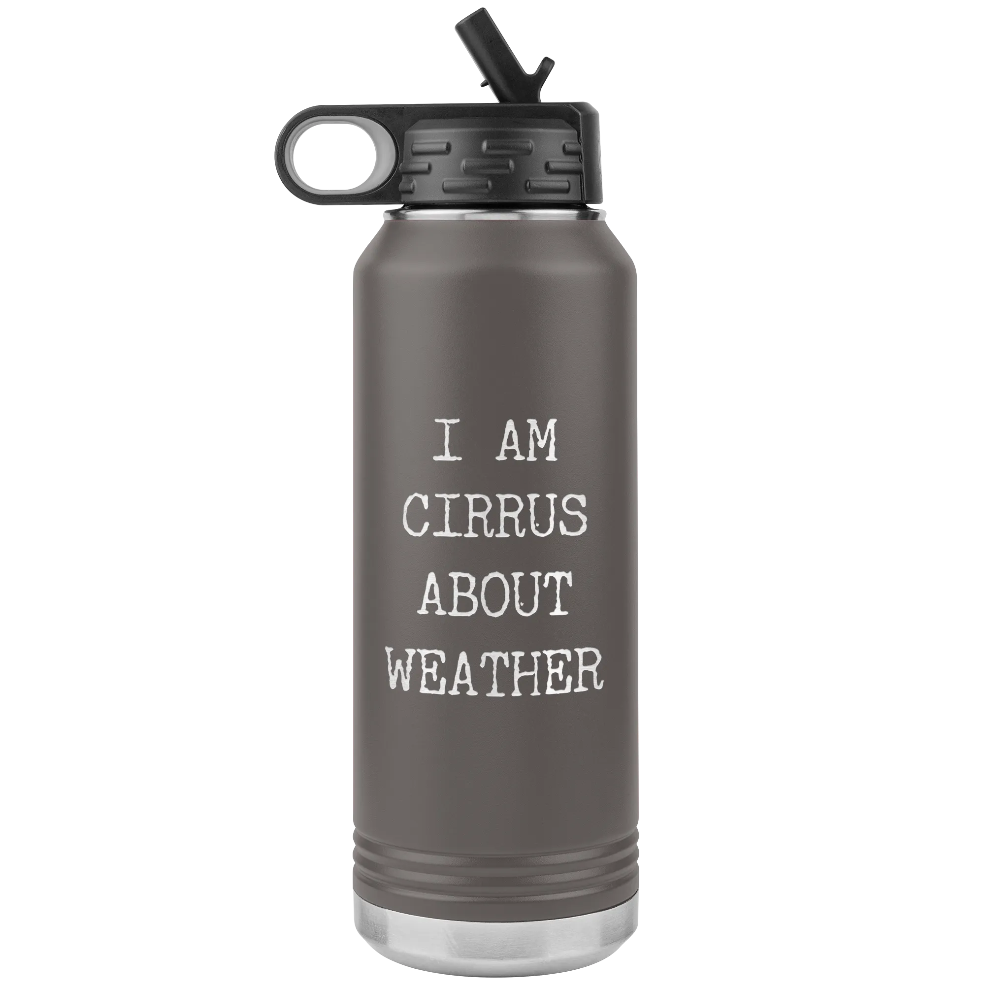 Weather Geek Gifts Weather Puns Meteorology Mug I Am Cirrus About Weather Funny Insulated Water Bottle 32oz BPA Free