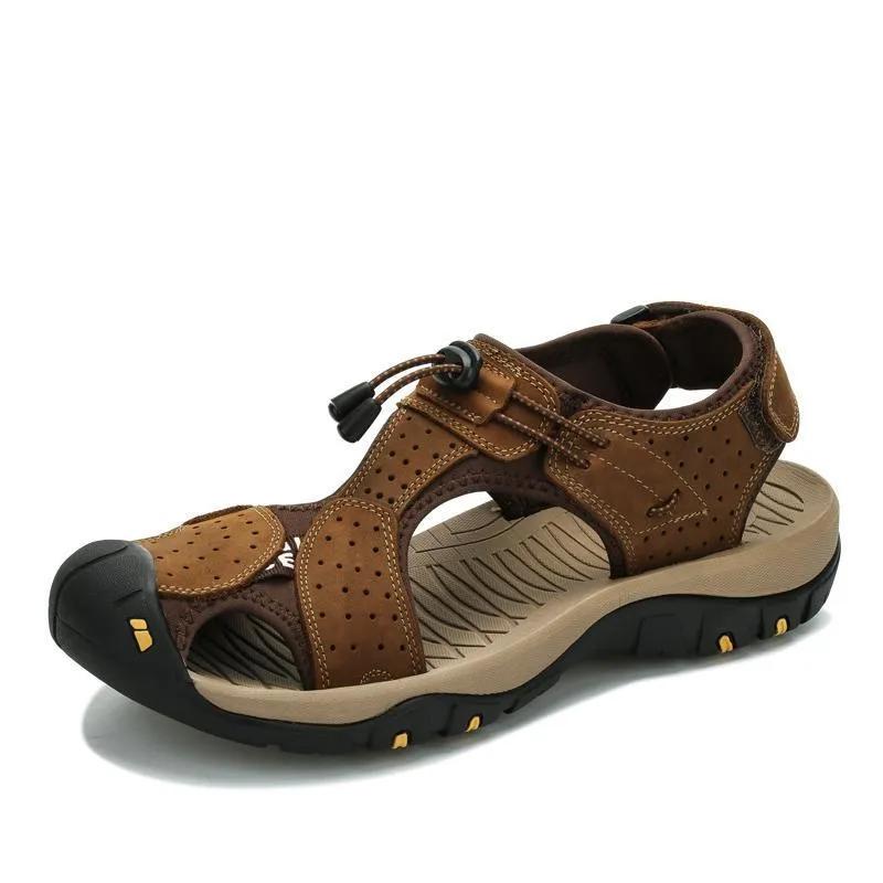 West Louis™ High Quality Genuine Leather Men Sandals